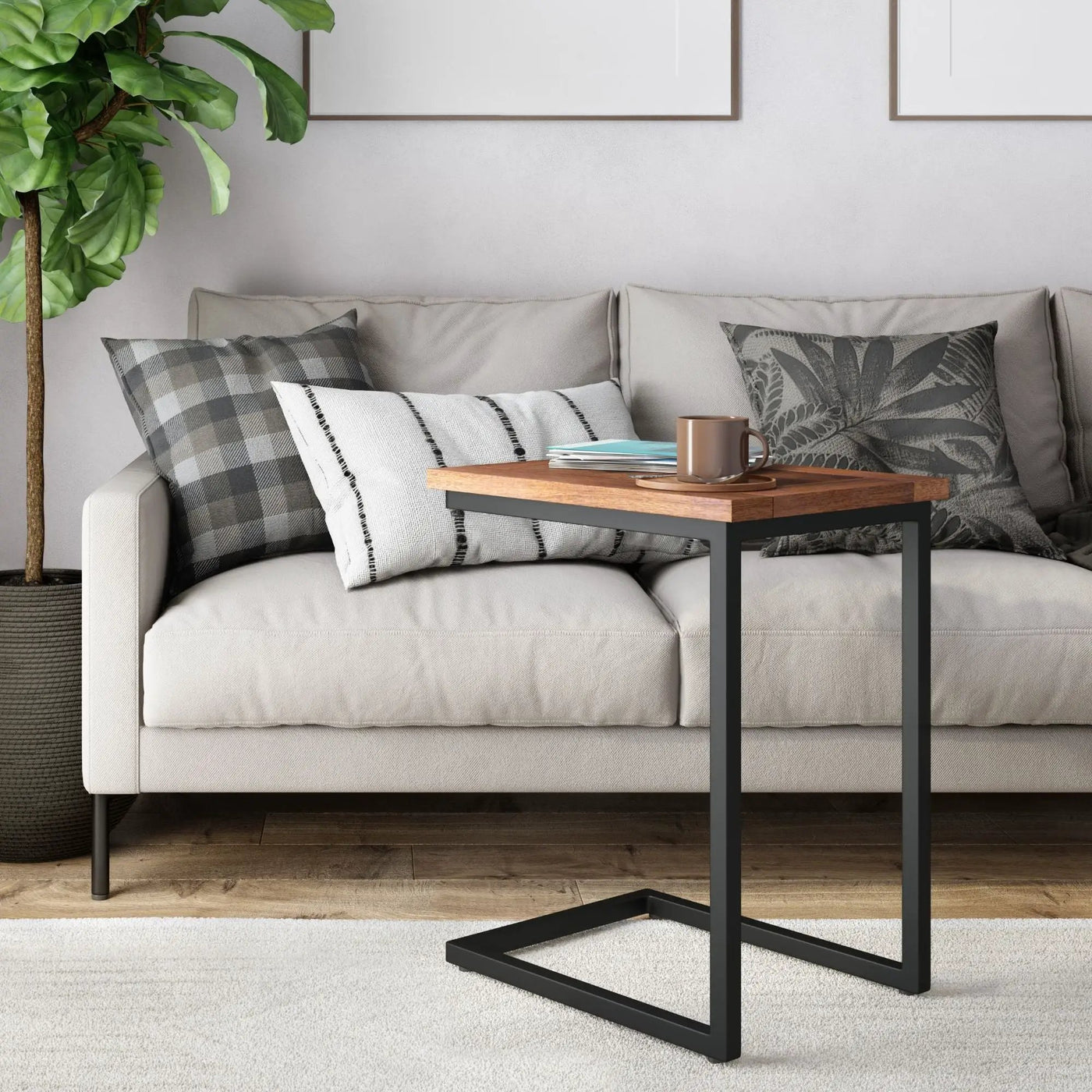 Skyler - Handcrafted C Side Table by HouseOfZazla