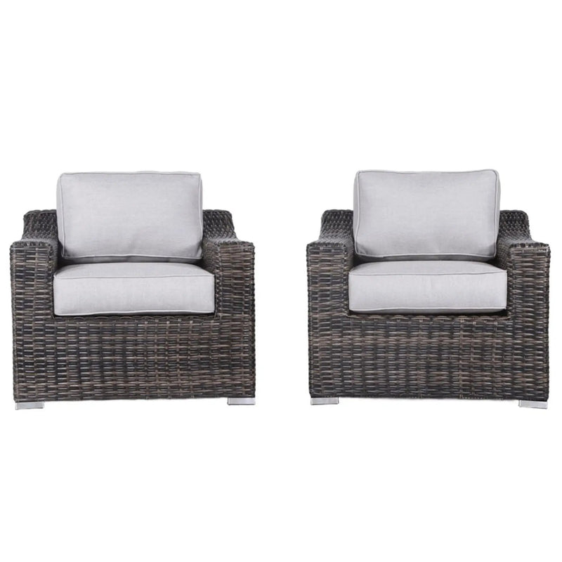 Modern Patio Chair With Cushions (Set of 2) - Brown by HouseOfZazla