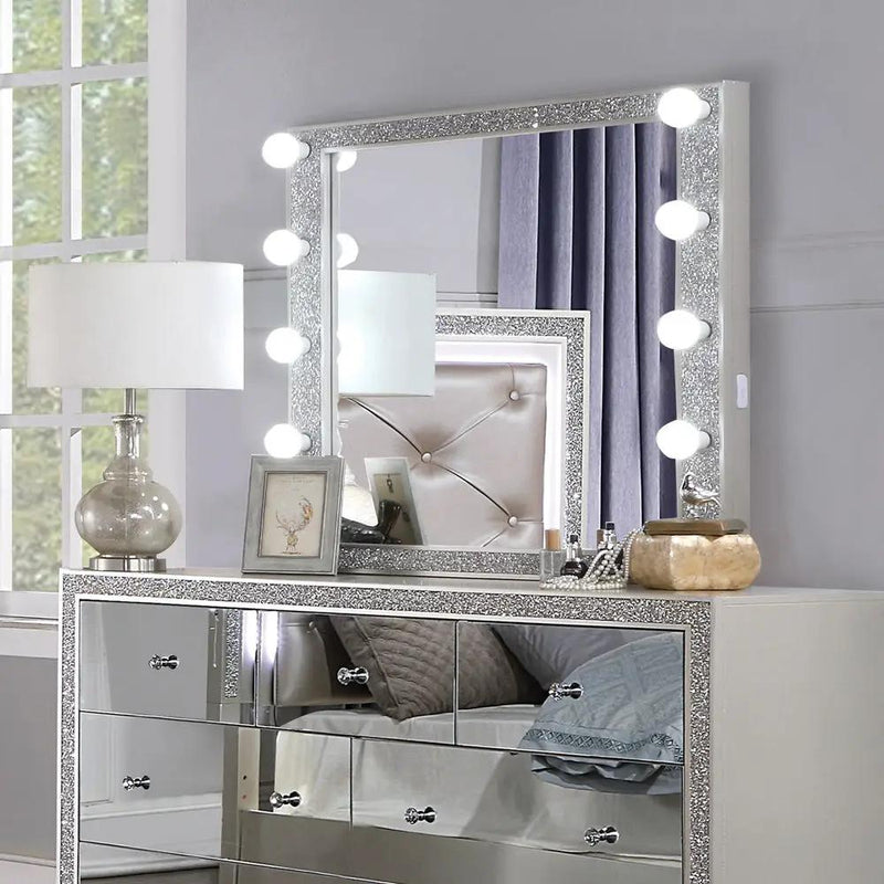 Sliverfluff - Mirror With Light - Mirrored & Champagne by Unique Piece Furniture