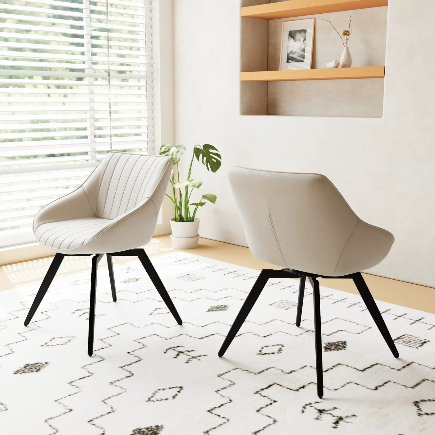 Modern Medieval Kitchen Dining Chair With 360 ° Rotation by Unique Piece Furniture