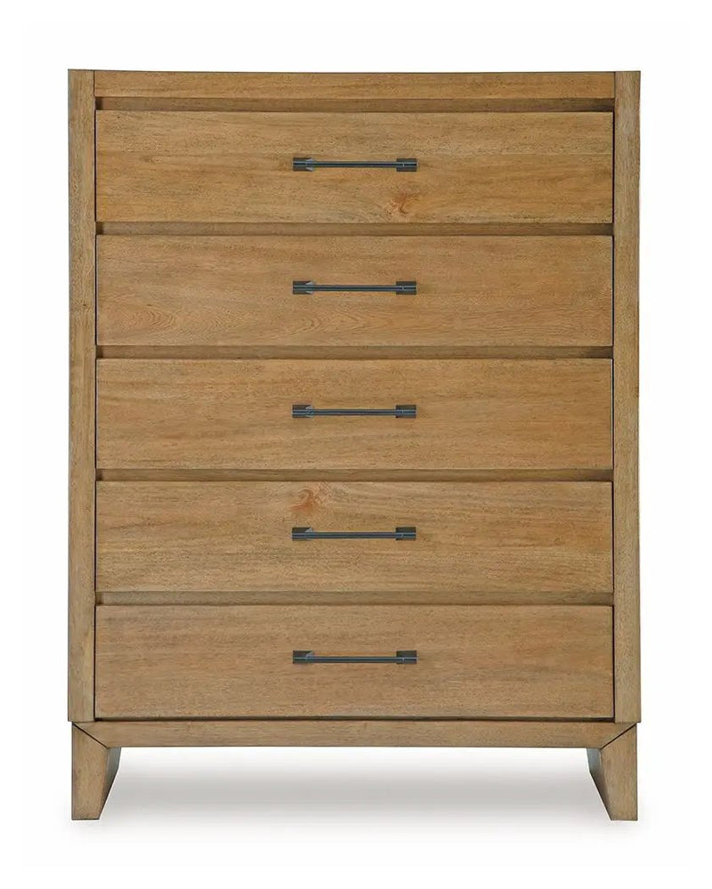 Sherbana - Five Drawer Chest - Light Brown by Unique Piece Furniture
