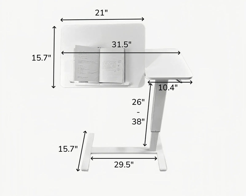 Overbed Bedside Desk, Mobile Rolling Laptop Stand by HouseOfZazla