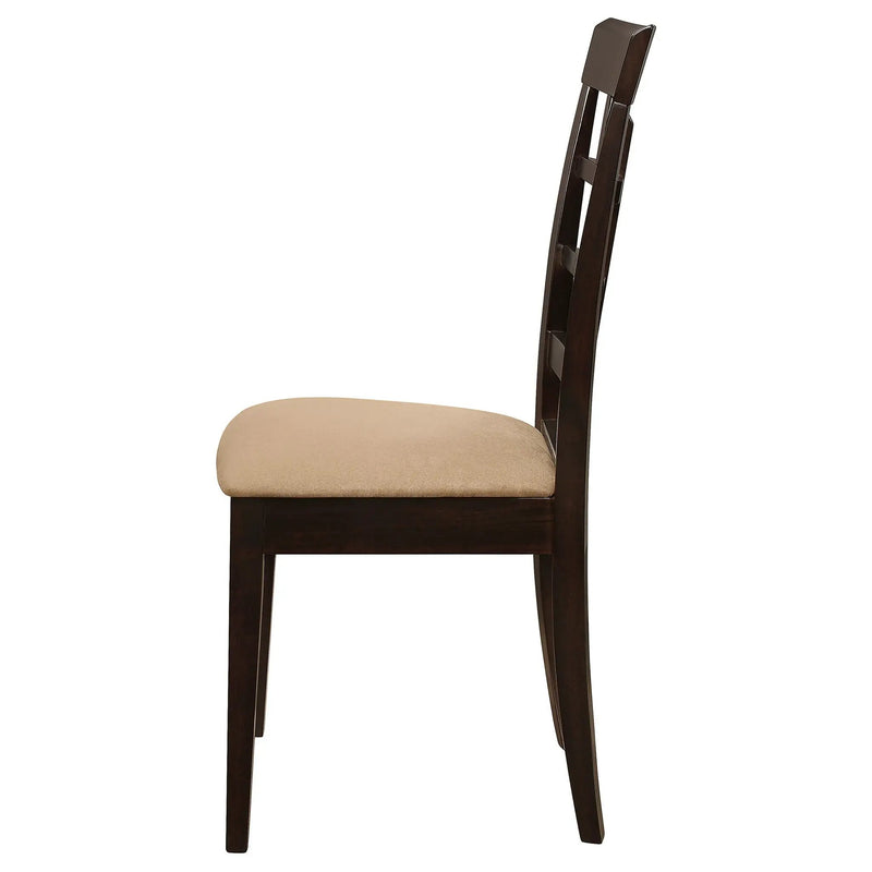 Gabriel Lattice Back Dining Side Chair Cappuccino (Set of 2) by Unique Piece Furniture