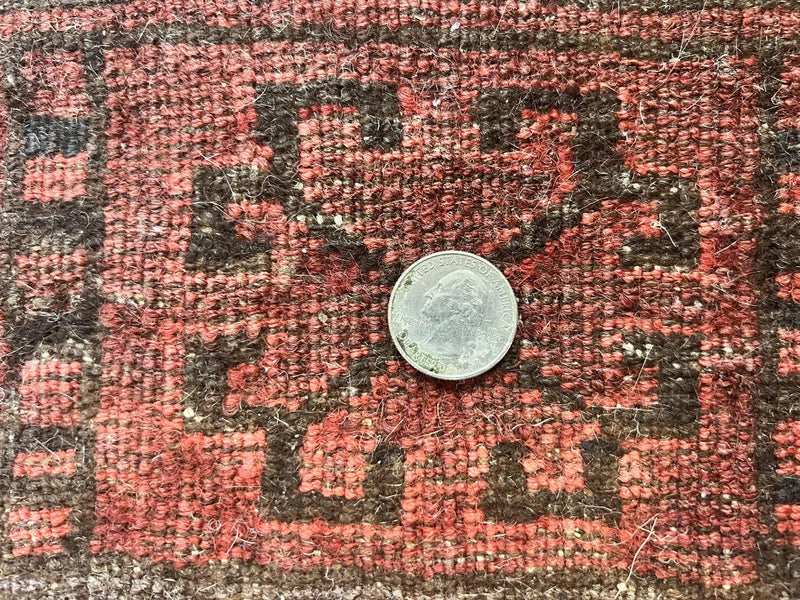 Afghan Rug 3x6, Semi Antique Vintage Oriental Carpet, Wool Handmade Red Rug, Tribal Rug, Afghan Beshir Rug by Jewel Rugs