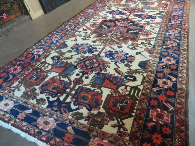 5.5' X 10.5' Antique Handmade Indian Floral Oriental Wool Rug Tribal Veg Dye Nice by Jewel Rugs
