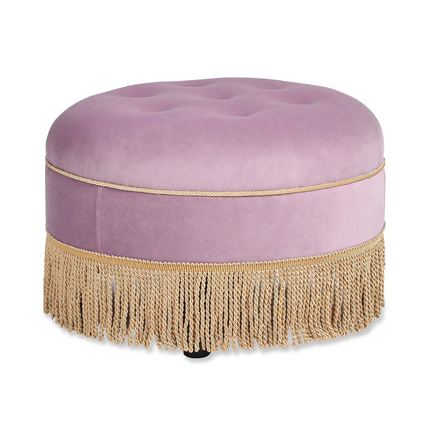 Yolanda - Round Upholstered Accent Ottoman by HouseOfZazla