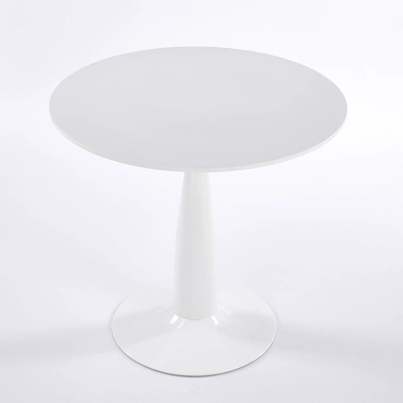 Pedestal Table, Round For Kitchen - White