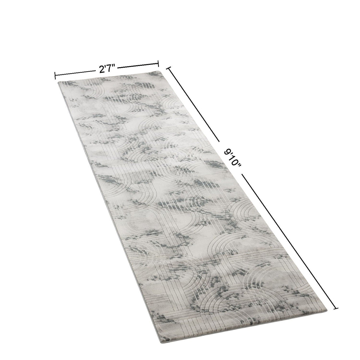 Geometric 3D Effect Area Rug with Ultra-Soft Durable Fibers - Gray, photo 7 of 8