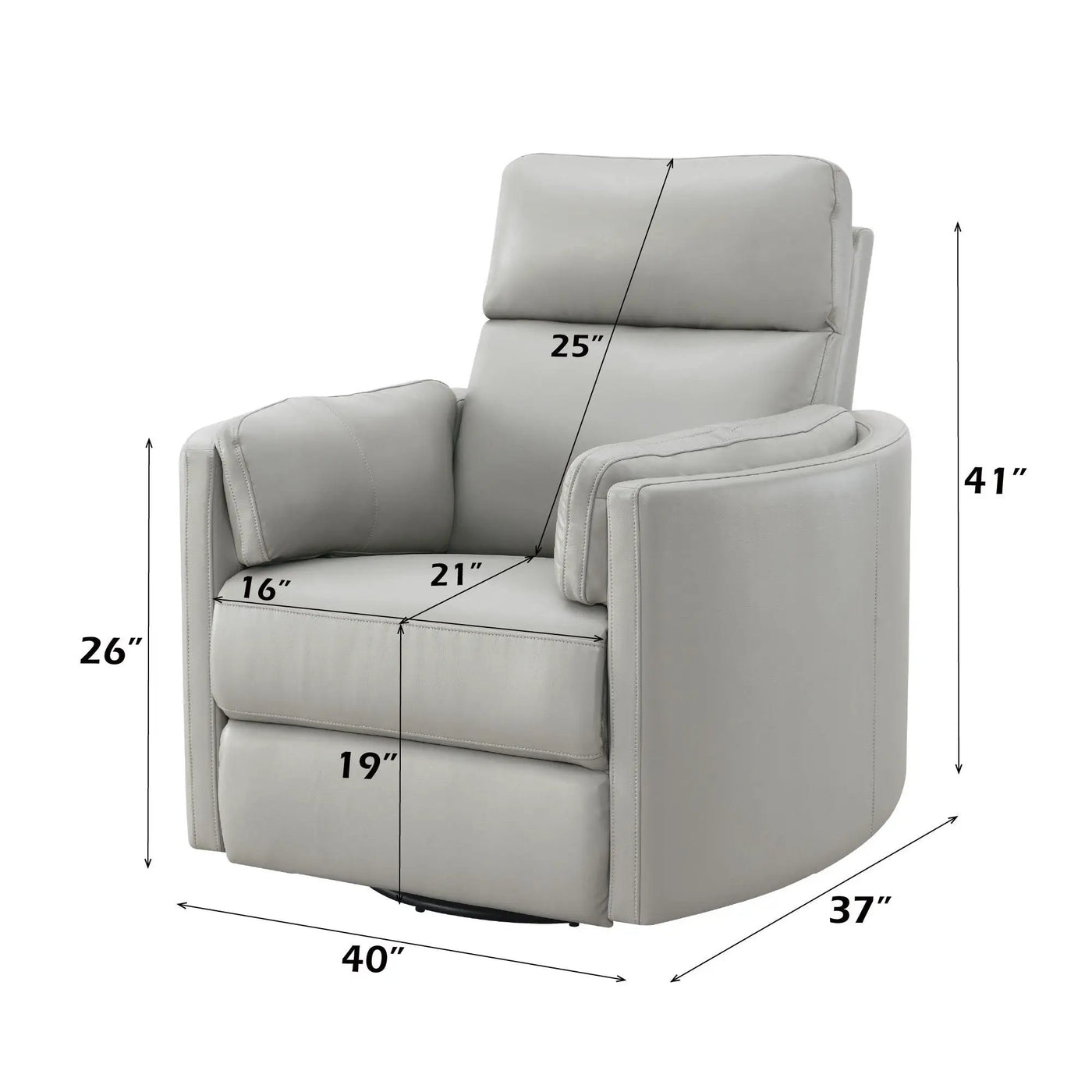 Sagen - Glider Recliner With Swivel by Unique Piece Furniture