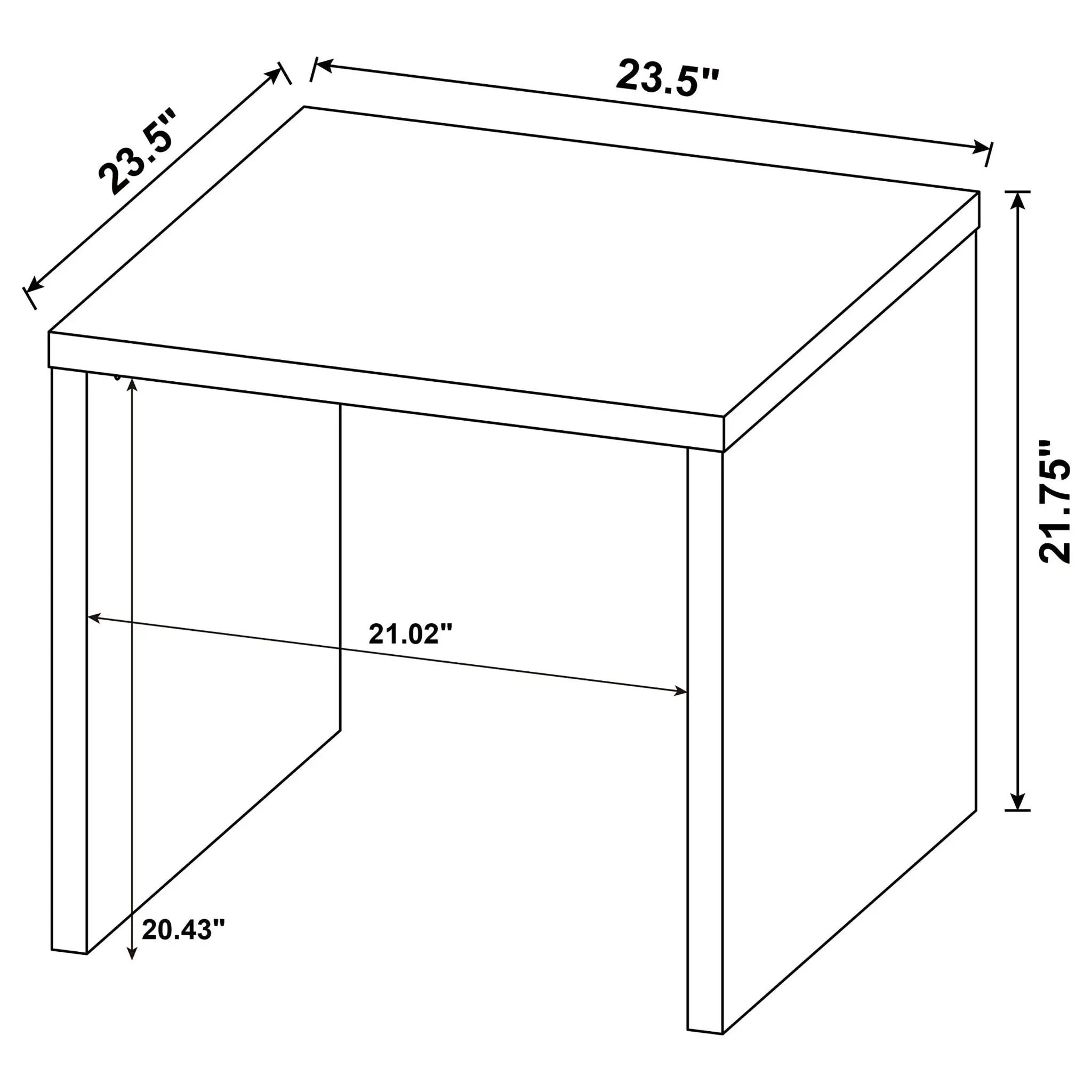 Canyon - Square Side Table - Black by HouseOfZazla
