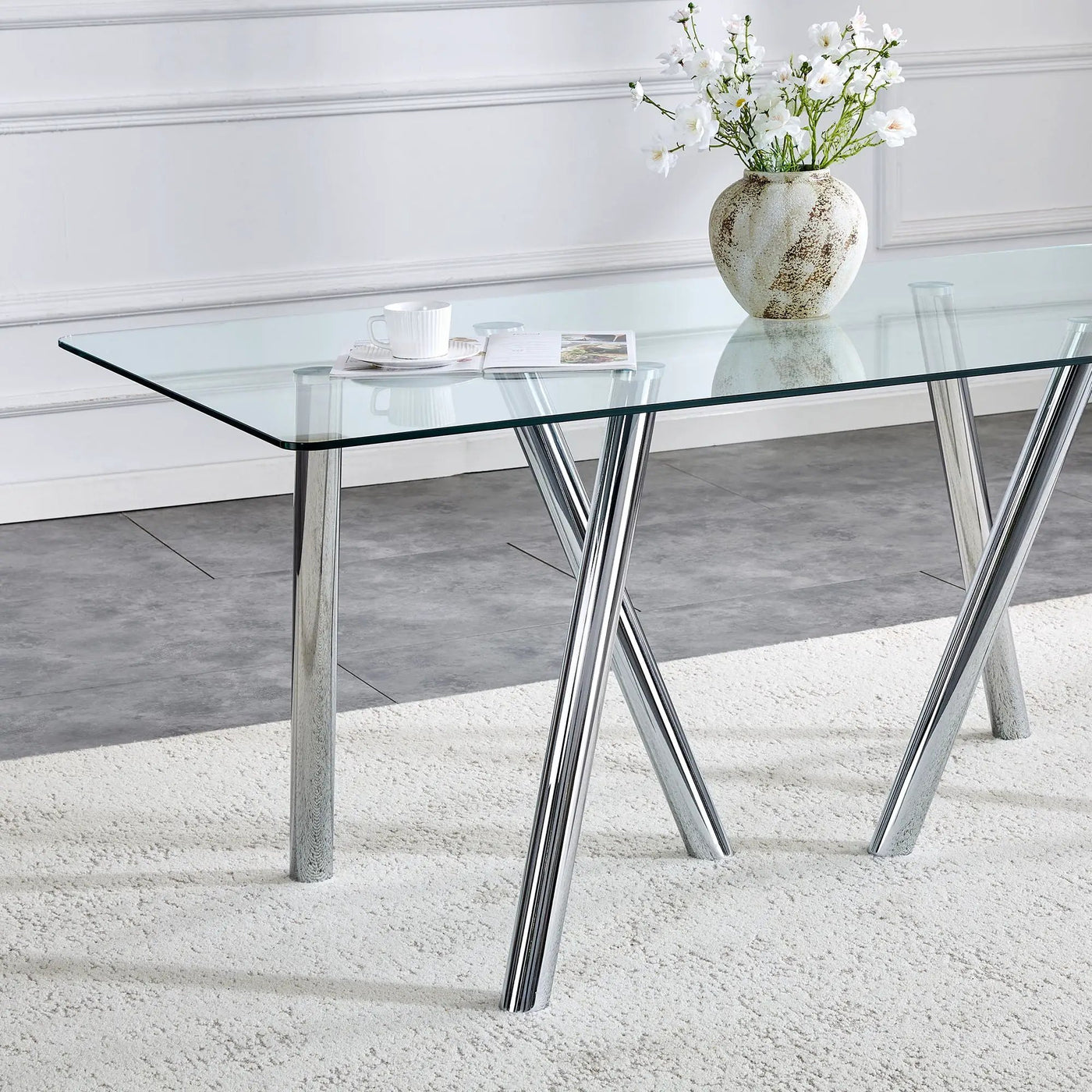 Dining Table With Transparent Surface by HouseOfZazla
