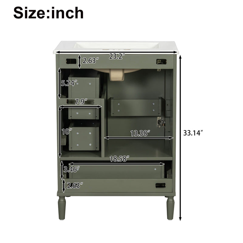 Traditional Bathroom Vanity Set With Soft Close Doors