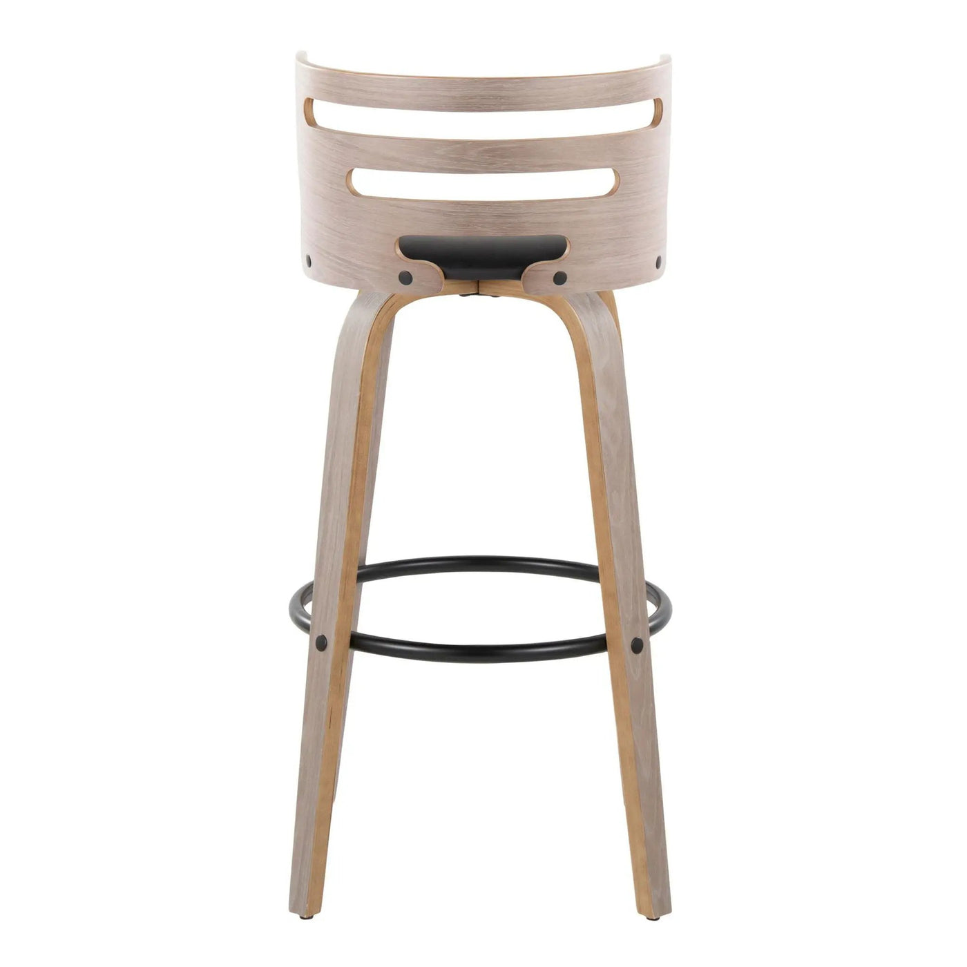 Cosini - Mid Century Modern Fixed Height, Barstool & Swivel And Round Footrest (Set of 2) by HouseOfZazla