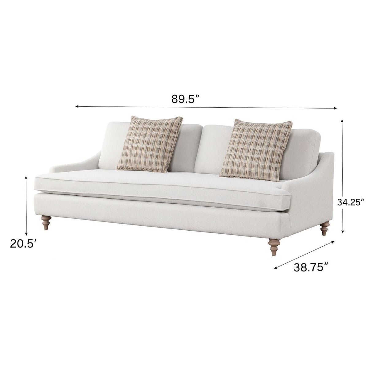 Off White Sofa Single with Reversible Cushion and 2 Pillows, photo 6 of 6