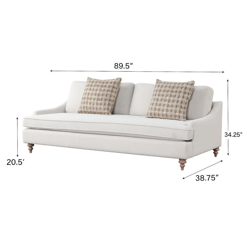 Off White Sofa Single with Reversible Cushion and 2 Pillows, photo 6 of 6