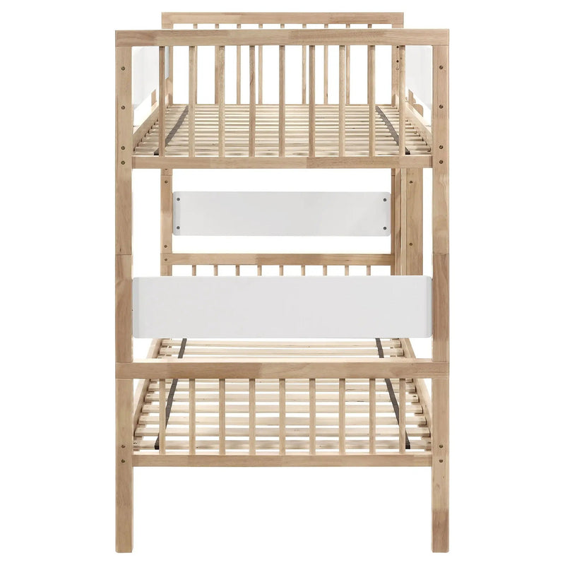 Dakota Wood Twin Over Twin Bunk Bed Natural by Unique Piece Furniture