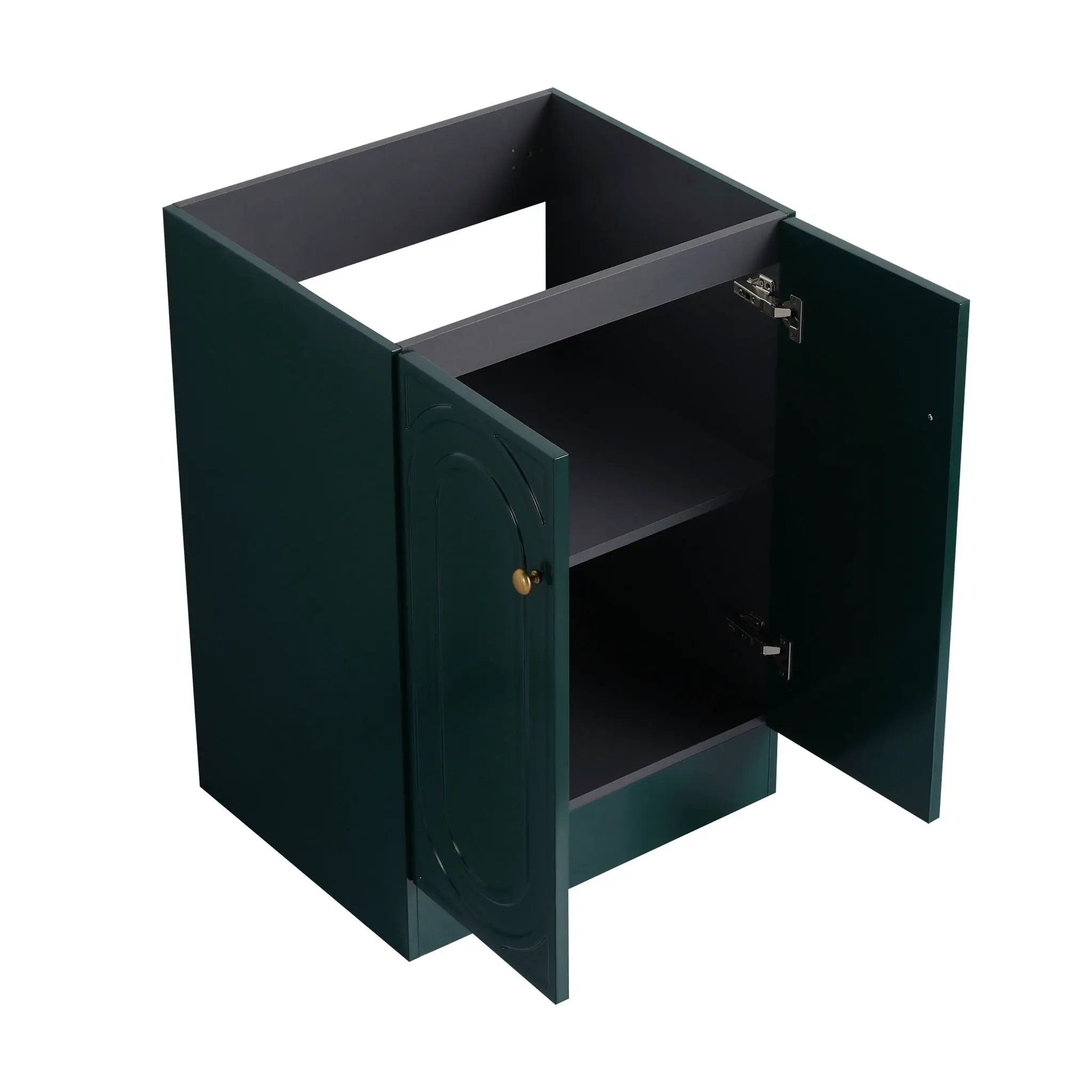 Contemporary Freestanding Bathroom Vanity With Resin Sink & Soft-Close Cabinet Doors by HouseOfZazla