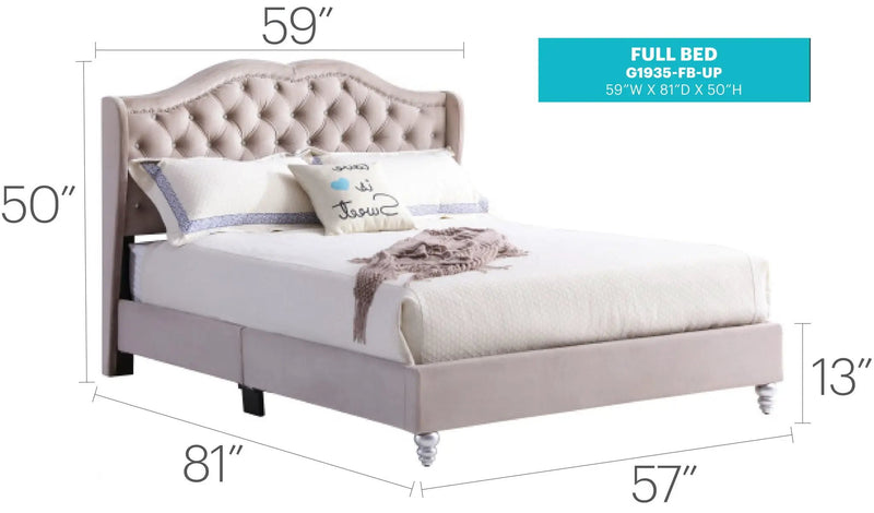 Upholstered Bed Transitional by Unique Piece Furniture