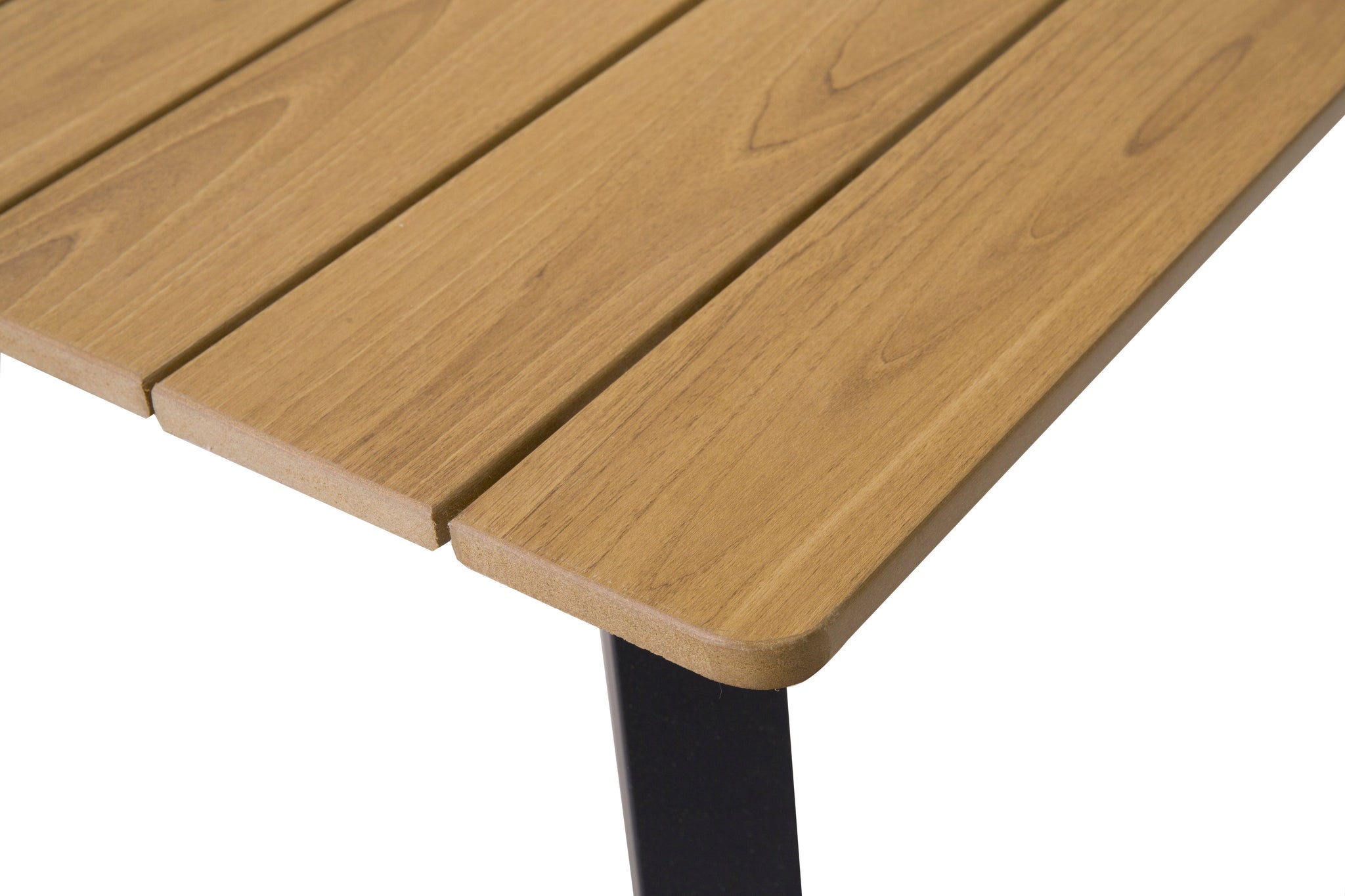 Outdoor Folding Dining Table for 4-6 with Steel Frame and Umbrella Hole by HouseOfZazla