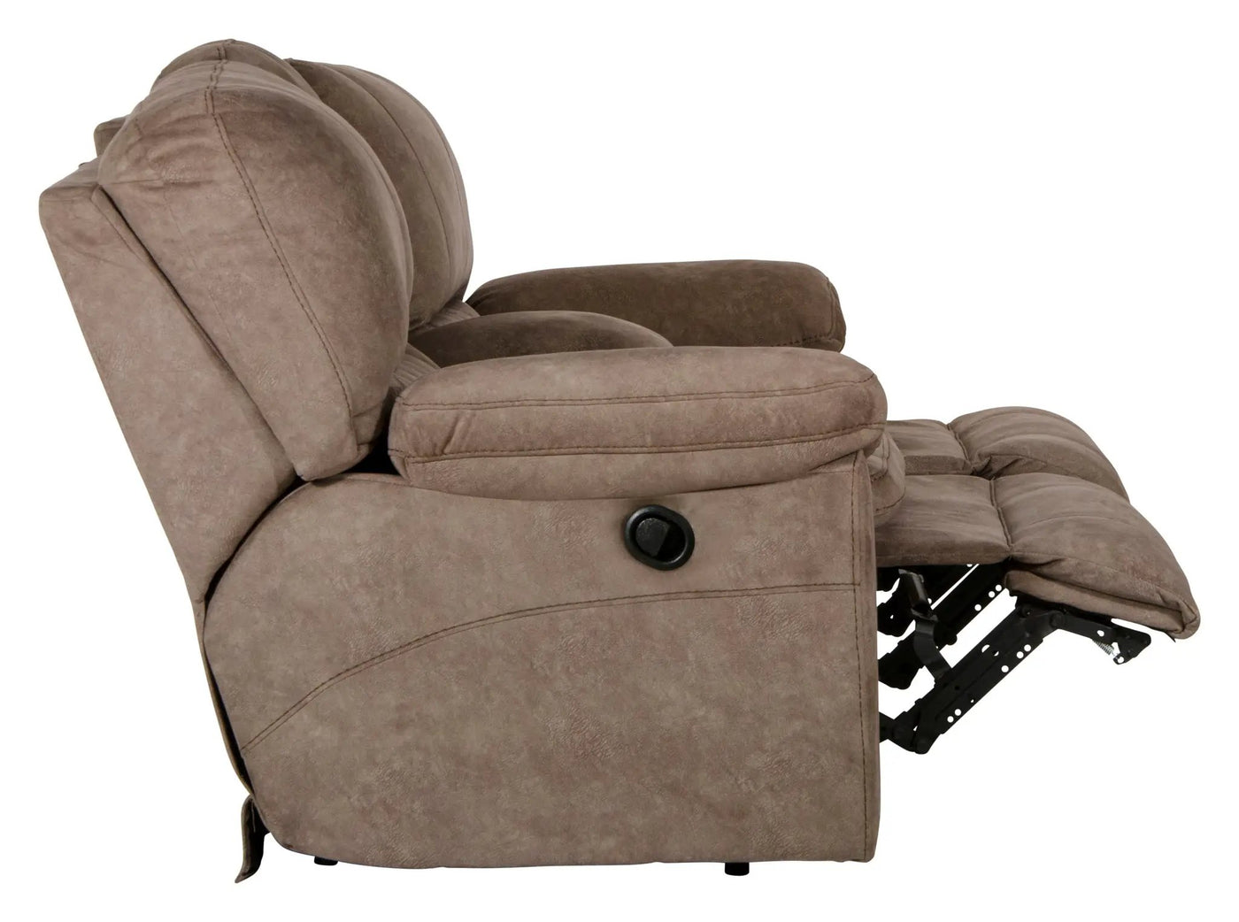 Reyes - Lay Flat Reclining Console Loveseat With Storage & Cupholders by Unique Piece Furniture