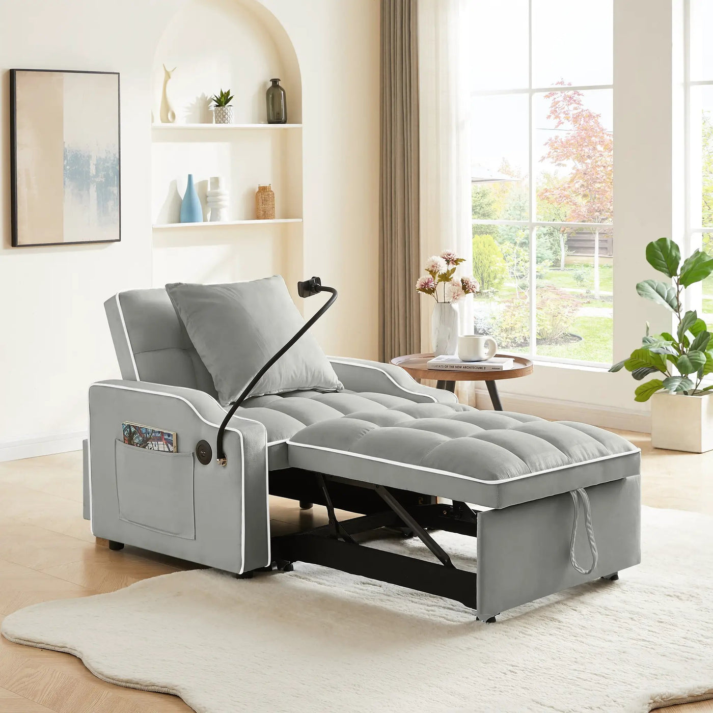 Sleeper Sofa Chair Bed - 3 In 1 Convertible Sofa by HouseOfZazla