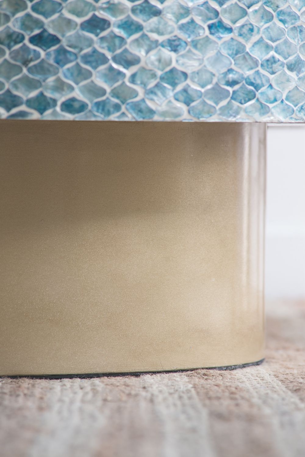 Unique Capiz Coffee Table & Pedestal Base by HouseOfZazla