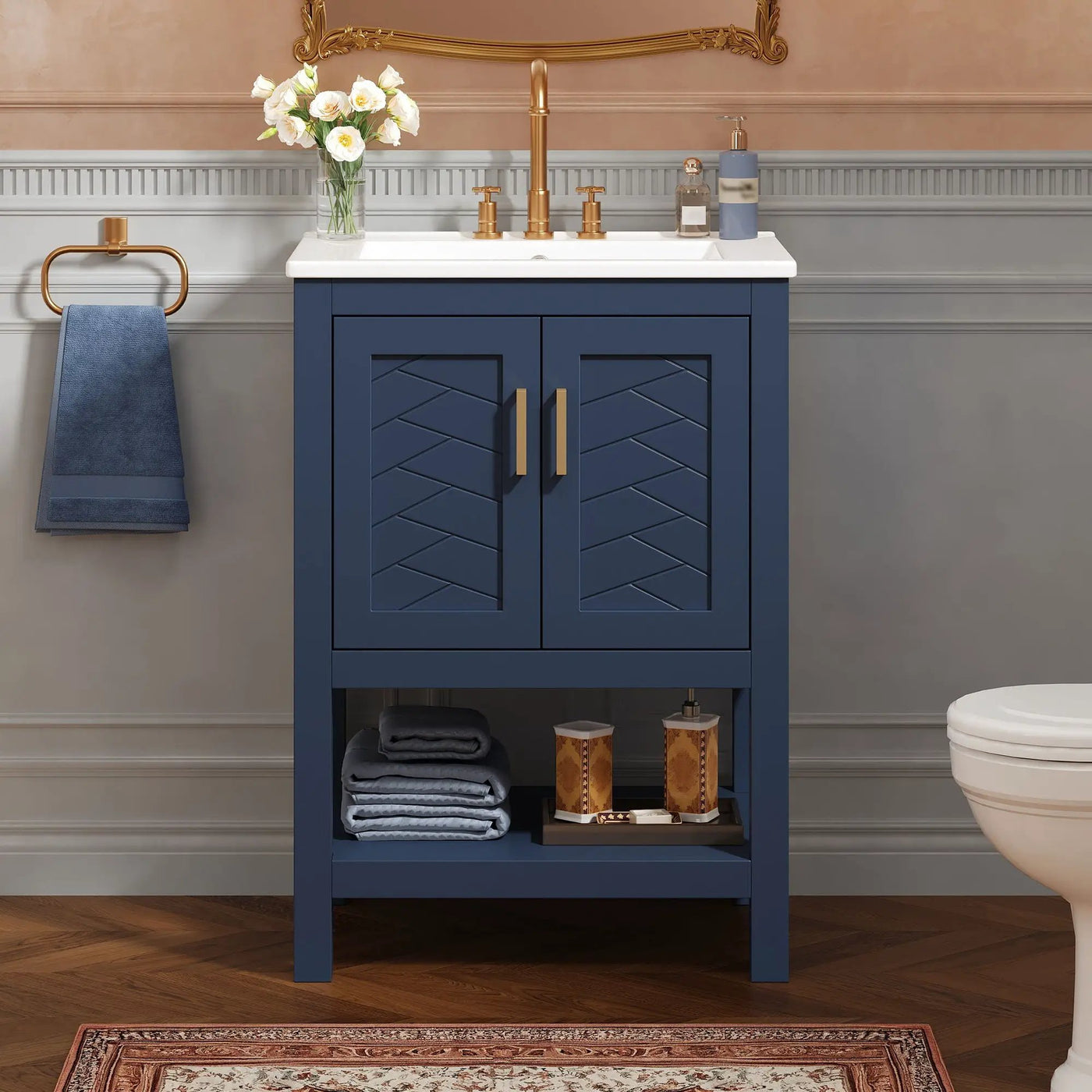 Modern Bathroom Vanity With Elegant Twill Design by HouseOfZazla