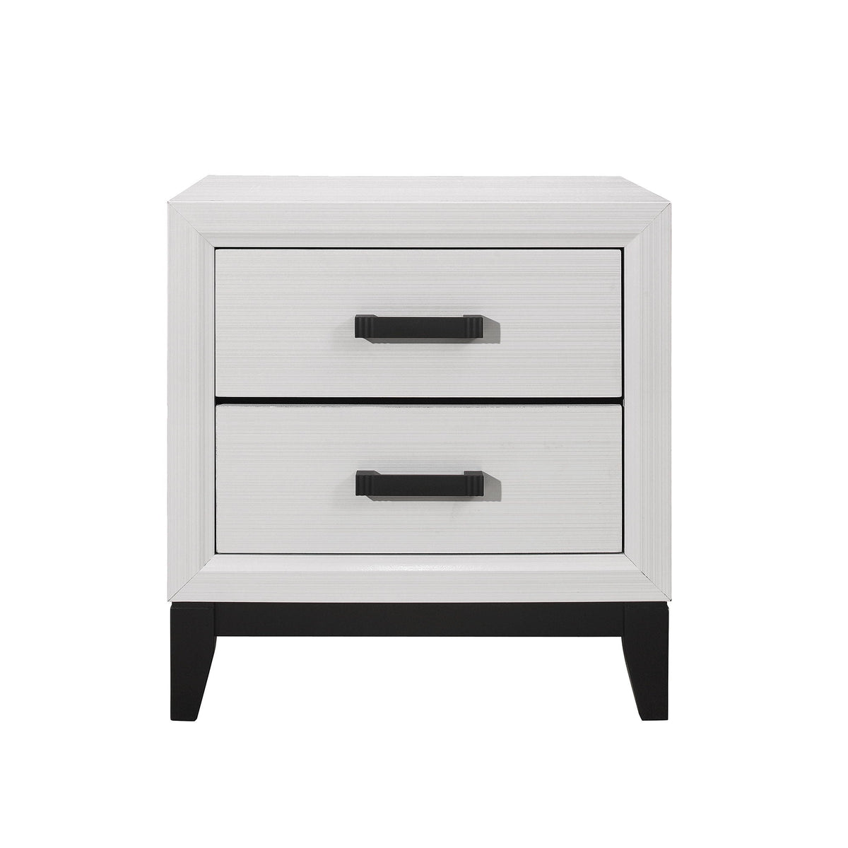 Mirage Nightstand with Two Drawers - Dark Gray or White, photo 2 of 9