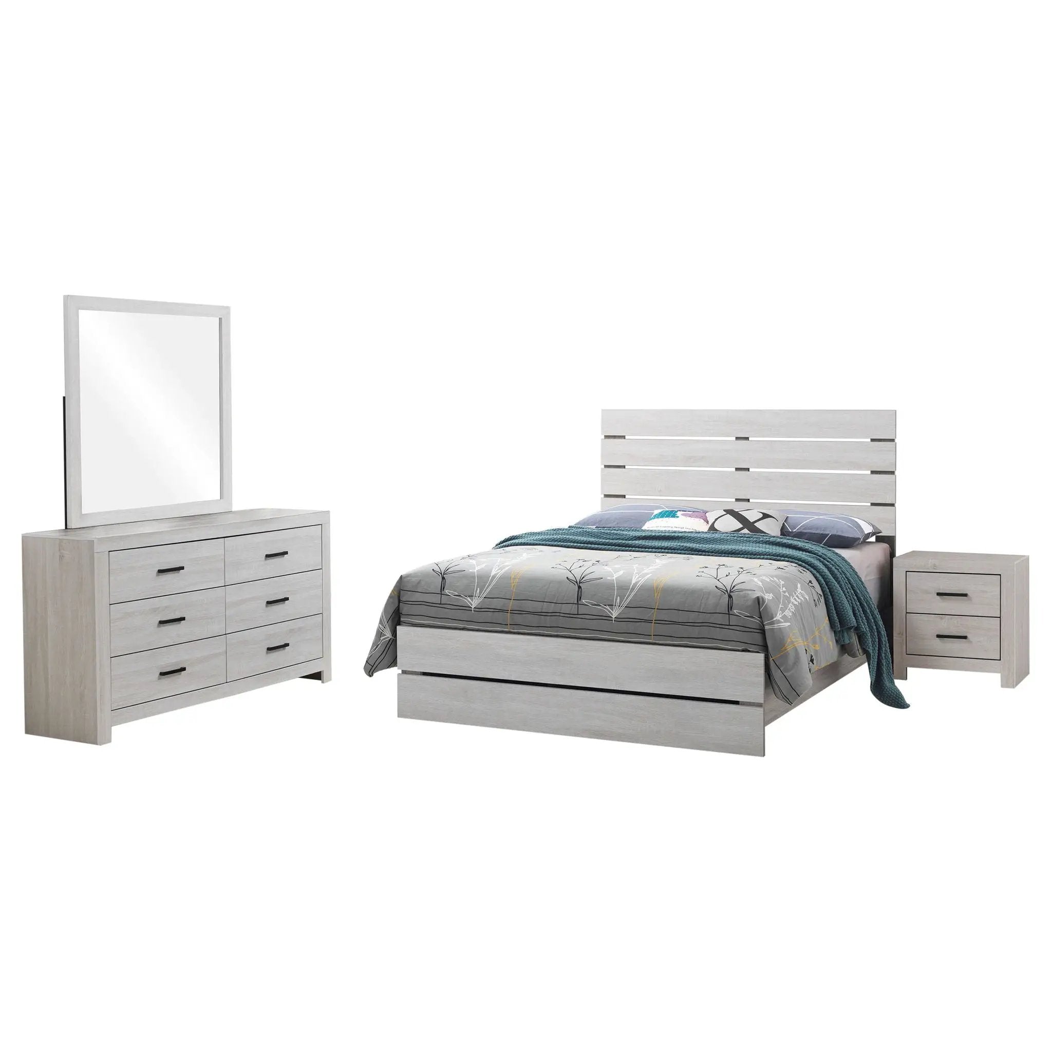 Brantford 4-piece Eastern King Bedroom Set Coastal White by Unique Piece Furniture