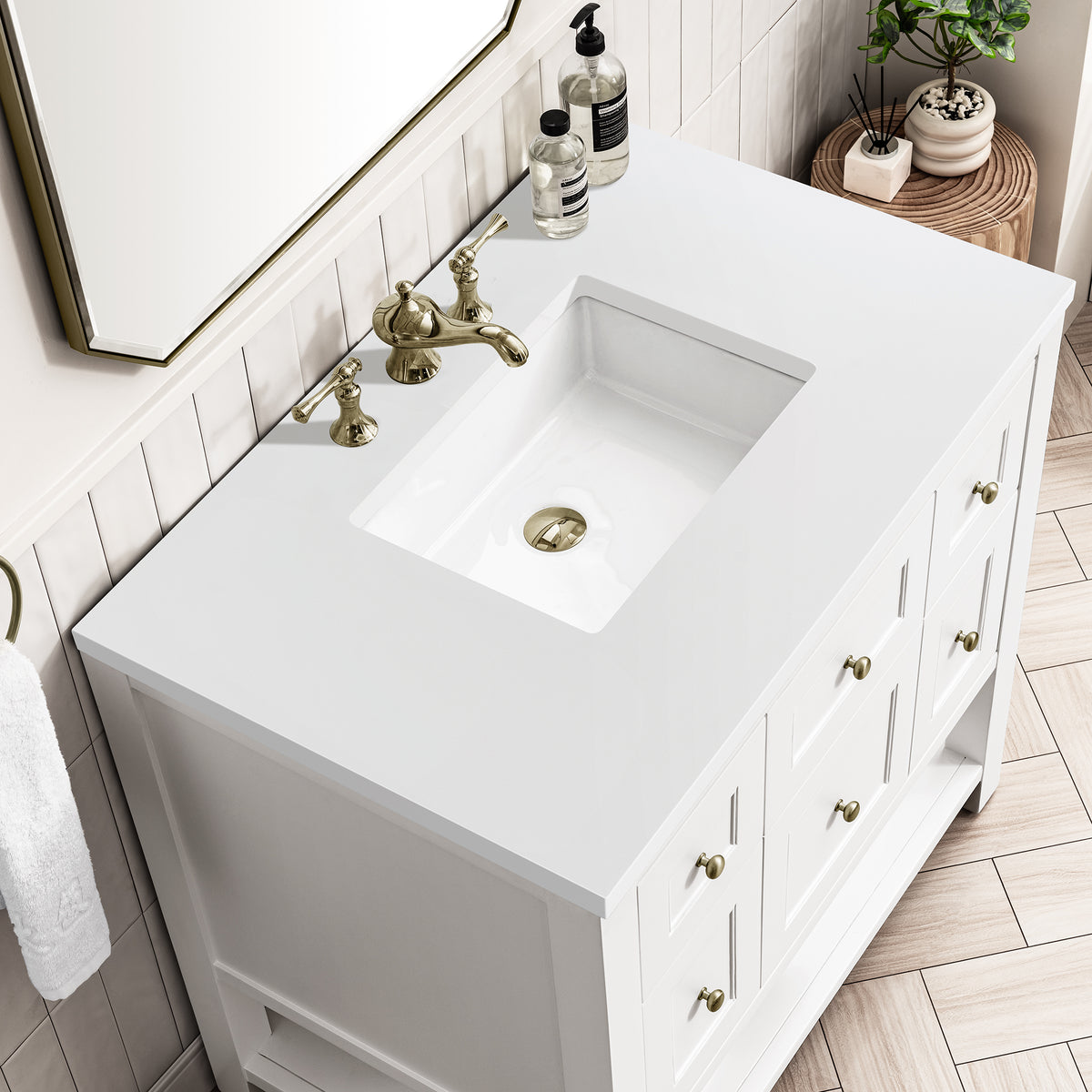 James Martin Breckenridge 36" Single Bathroom Vanity, Bright White, view 37