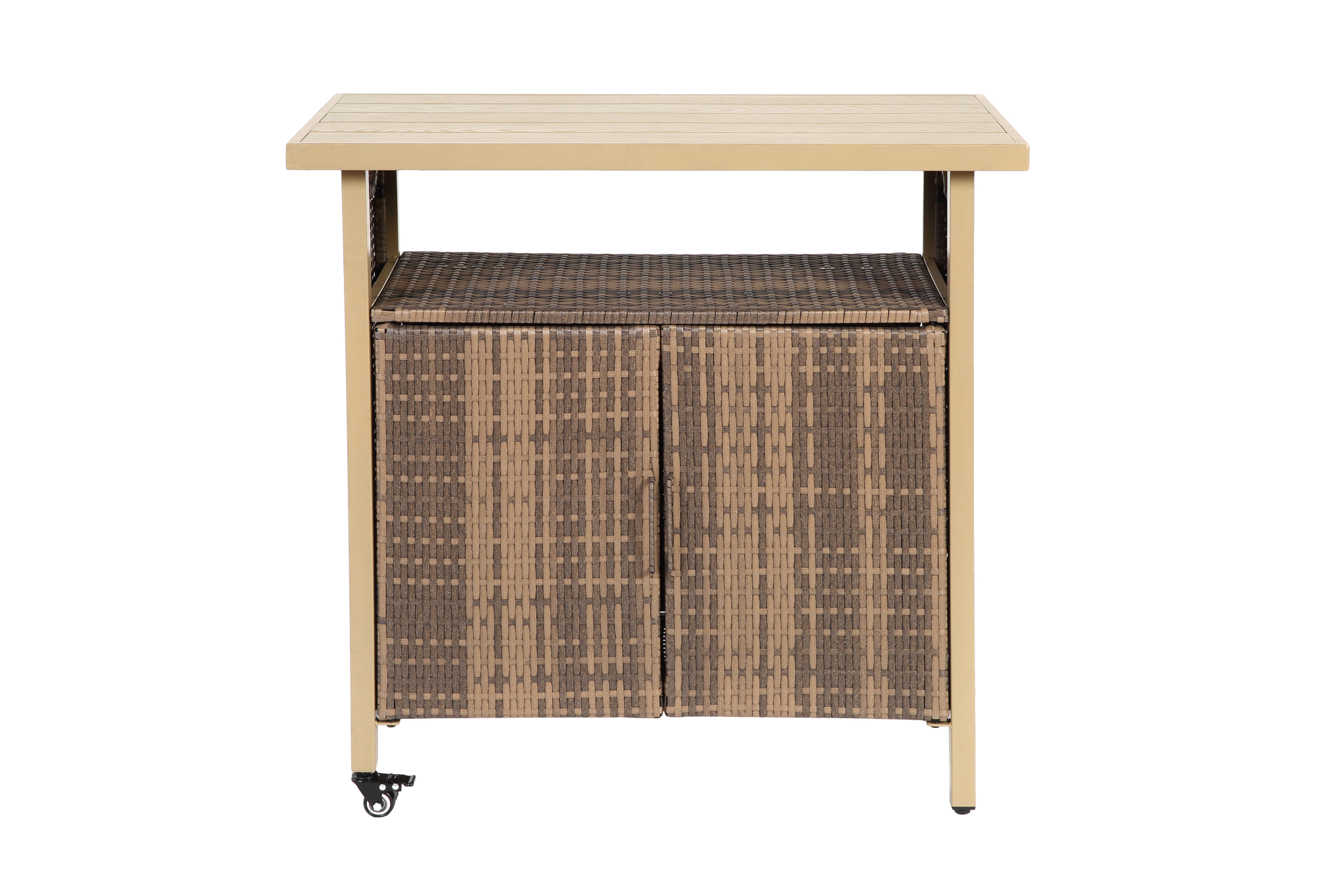 Outdoor Wicker Bar Cart with Wheels by HouseOfZazla