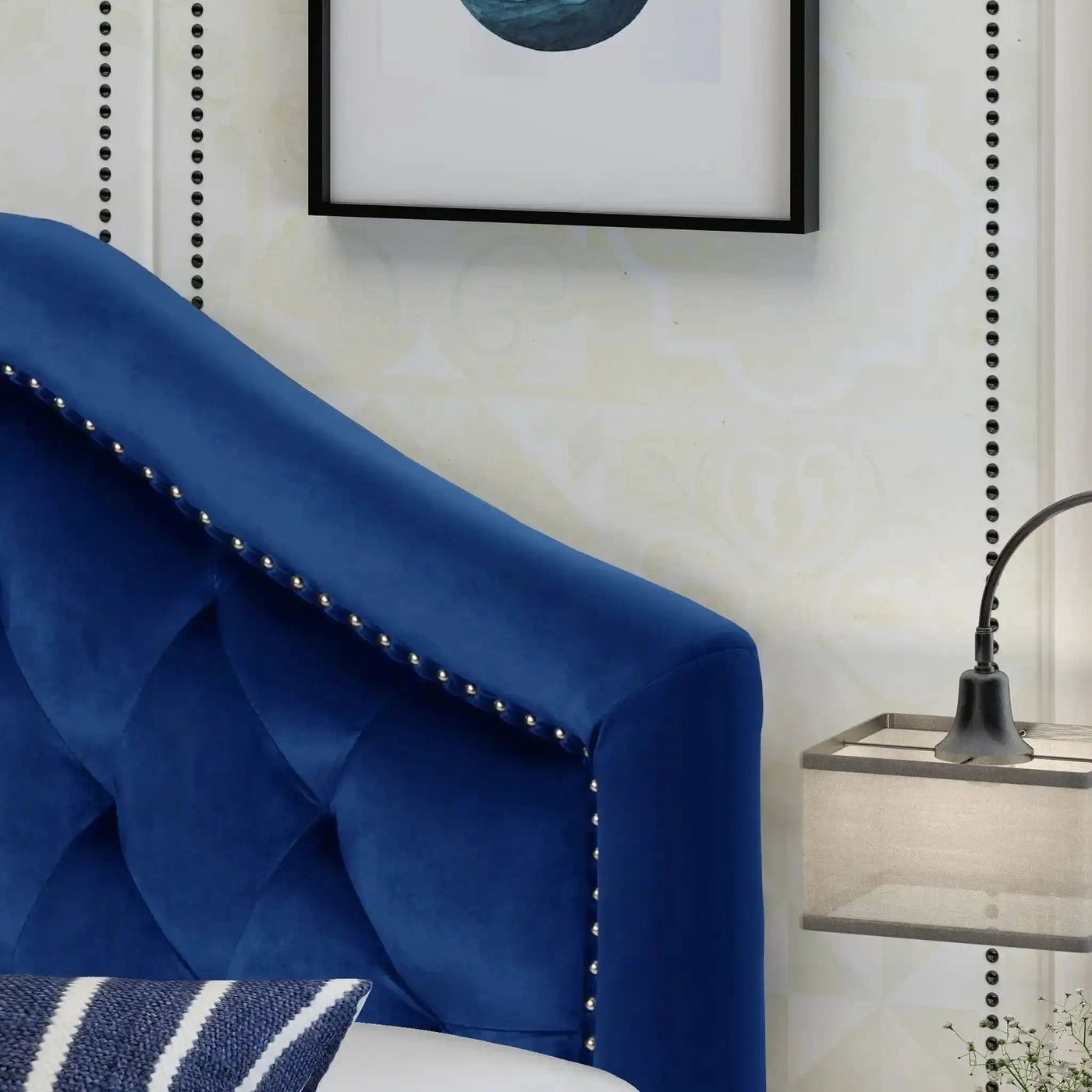 Kaarina Contemporary Tufted Fabric Headboard by HouseOfZazla