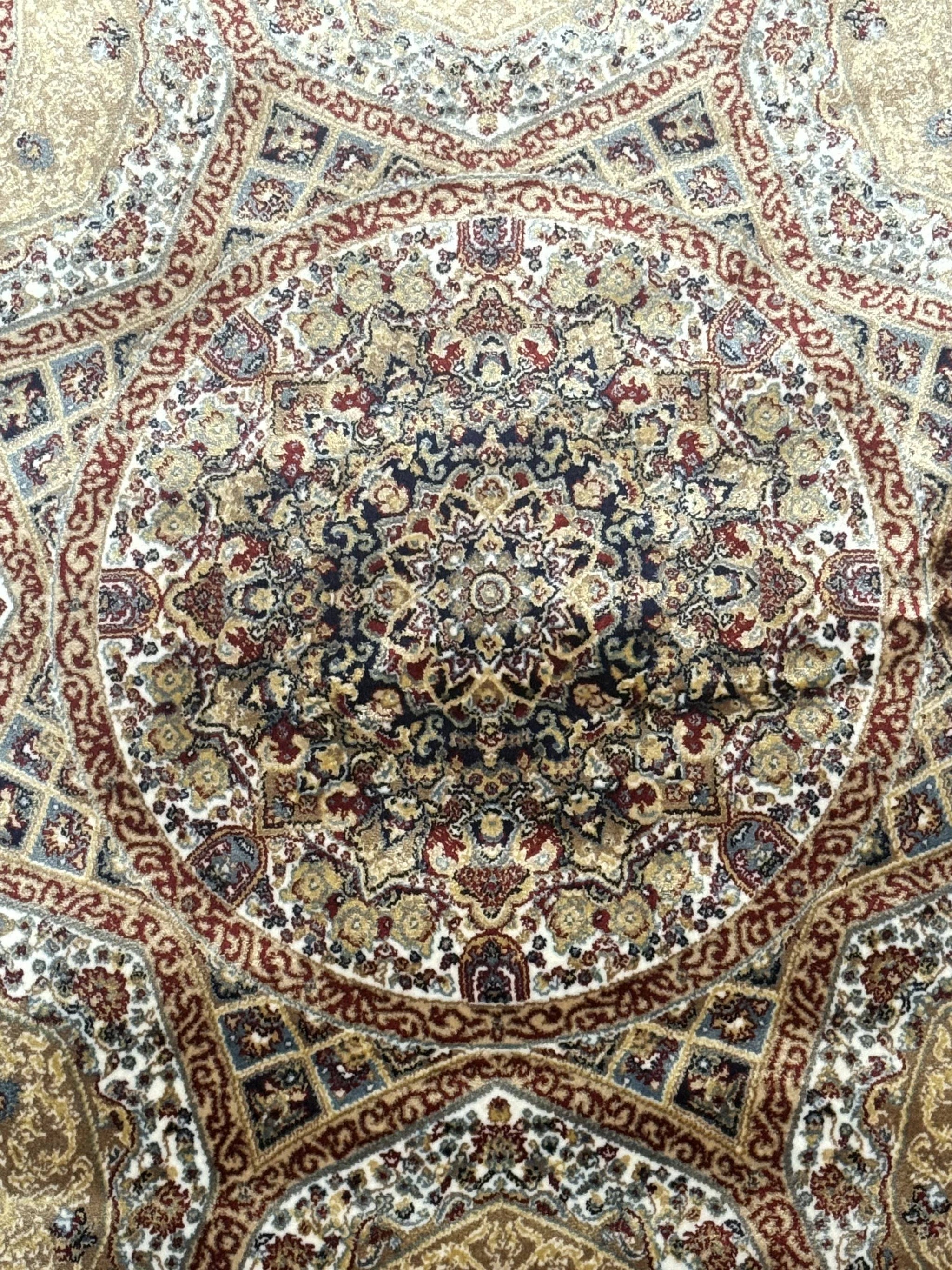 Turkish Silk Runner Rug 2.6 x 13, Dome Design, Hereke Runner, Bamboo Silk, New by Jewel Rugs