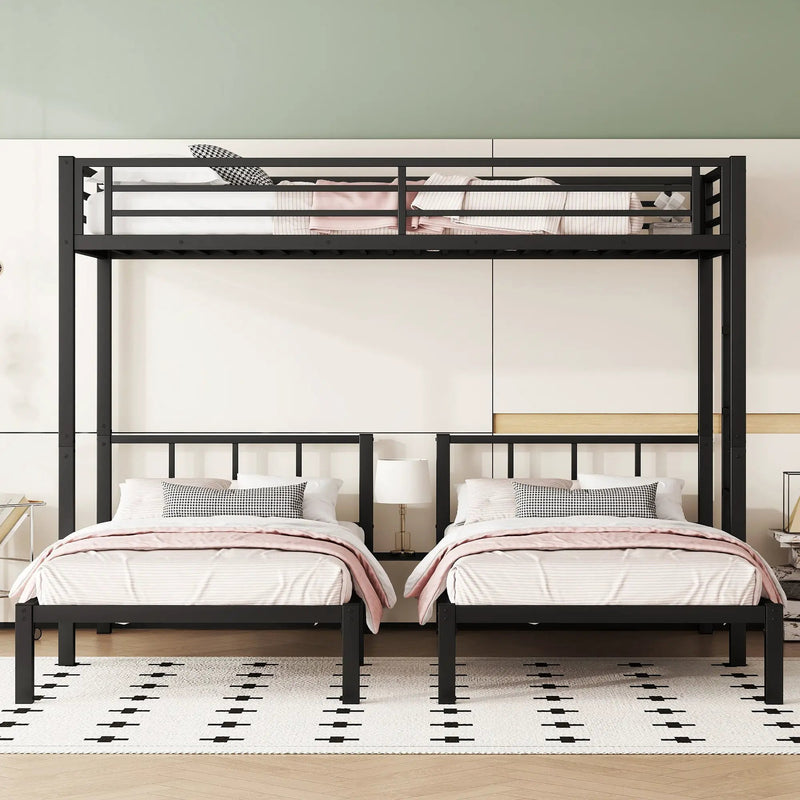 Metal Triple Bunk Bed for Kids by HouseOfZazla