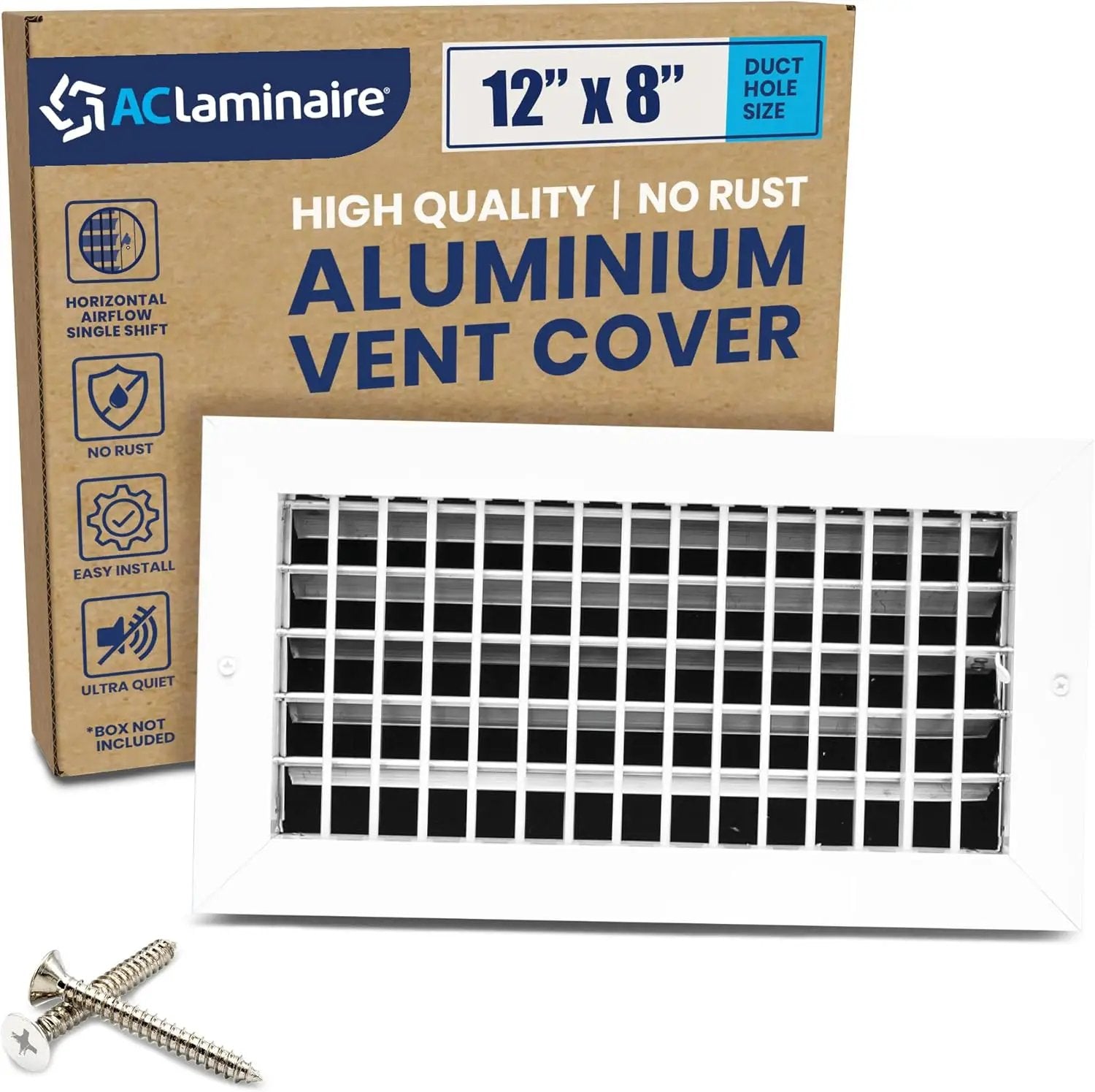 AC Register Vent Cover 12x8 Inch - Box of 20 by HouseOfZazla