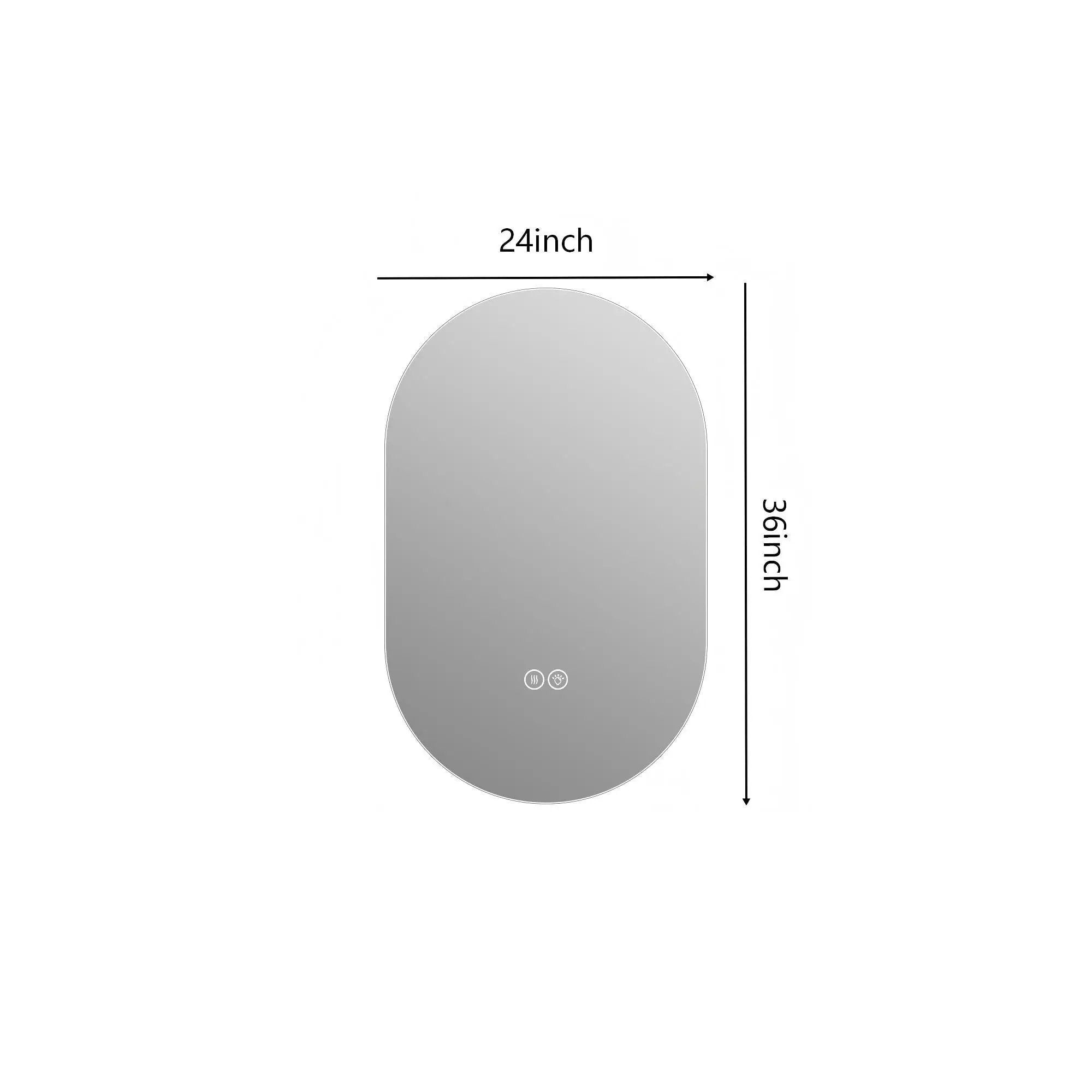 Smart Wall Mounted LED Touch Screen Mirror With Anti-Fog Function And Adjustable Lighting by Unique Piece Furniture