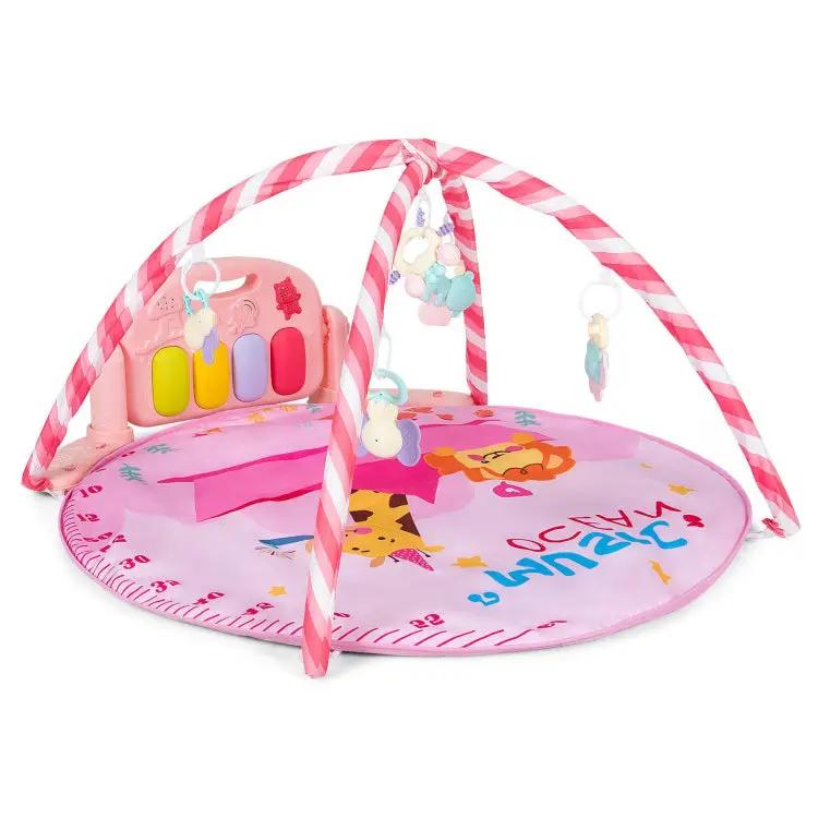 Baby Activity Play Piano Gym Mat with 5 Hanging Sensory Toys by DirectDeals