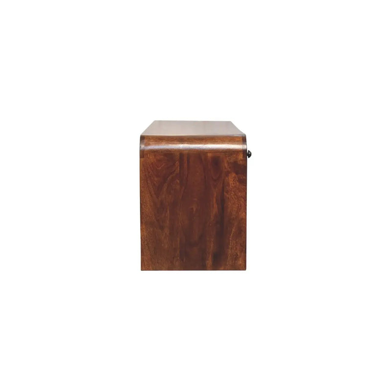 Solid Wood Aspen Slim Media Unit, 3-Drawers, Open Slot by HouseOfZazla