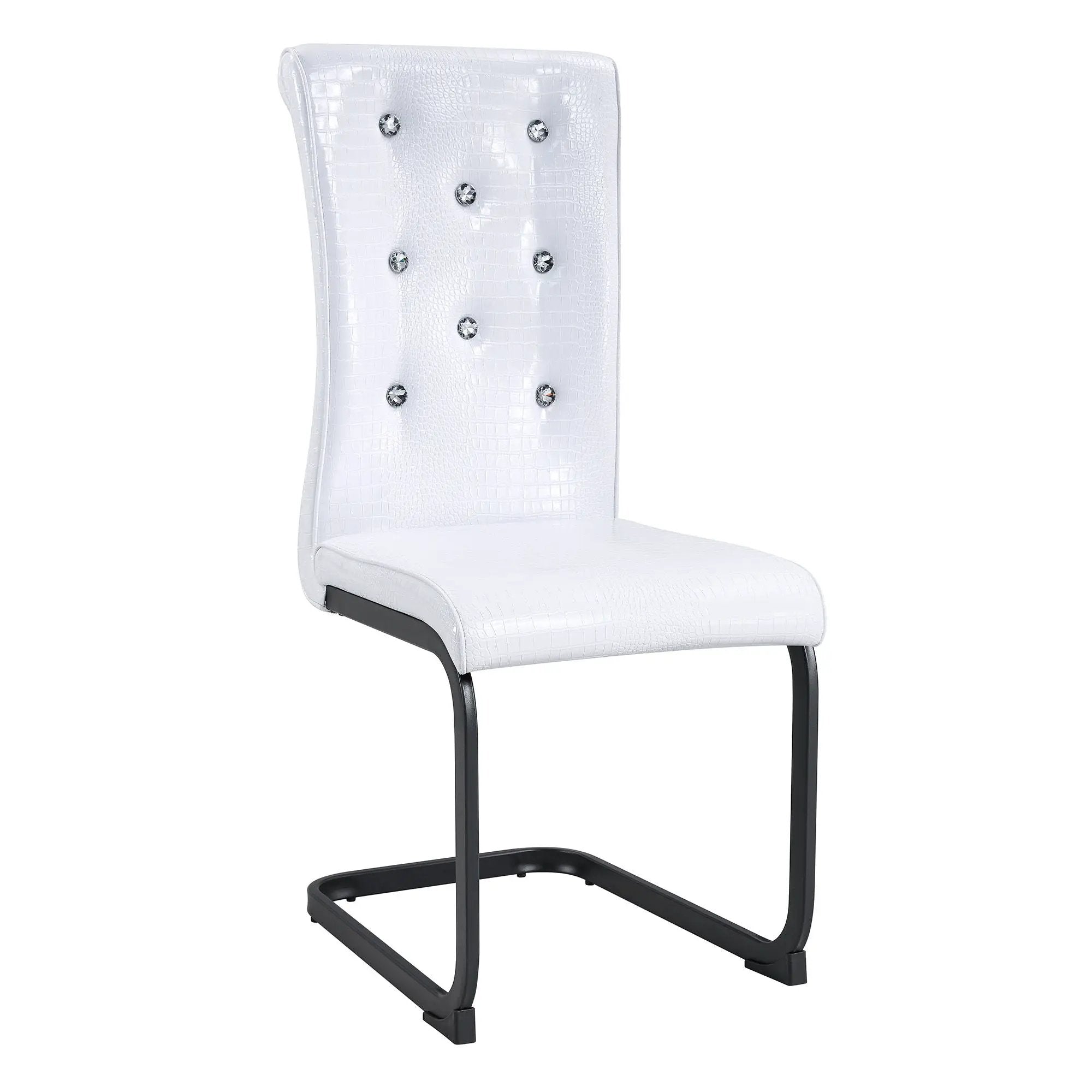 Alligator Skin Upholstered Dining Chairs by Unique Piece Furniture