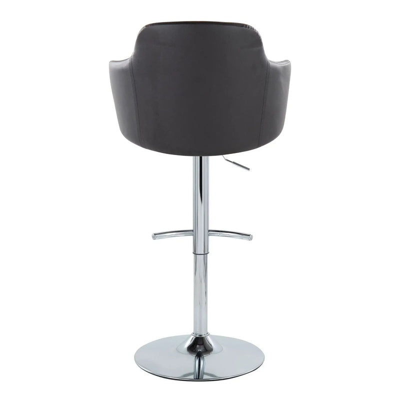 Boyne - Contemporary Adjustable Barstool With Swivel & Rounded T Footrest (Set of 2) by Unique Piece Furniture
