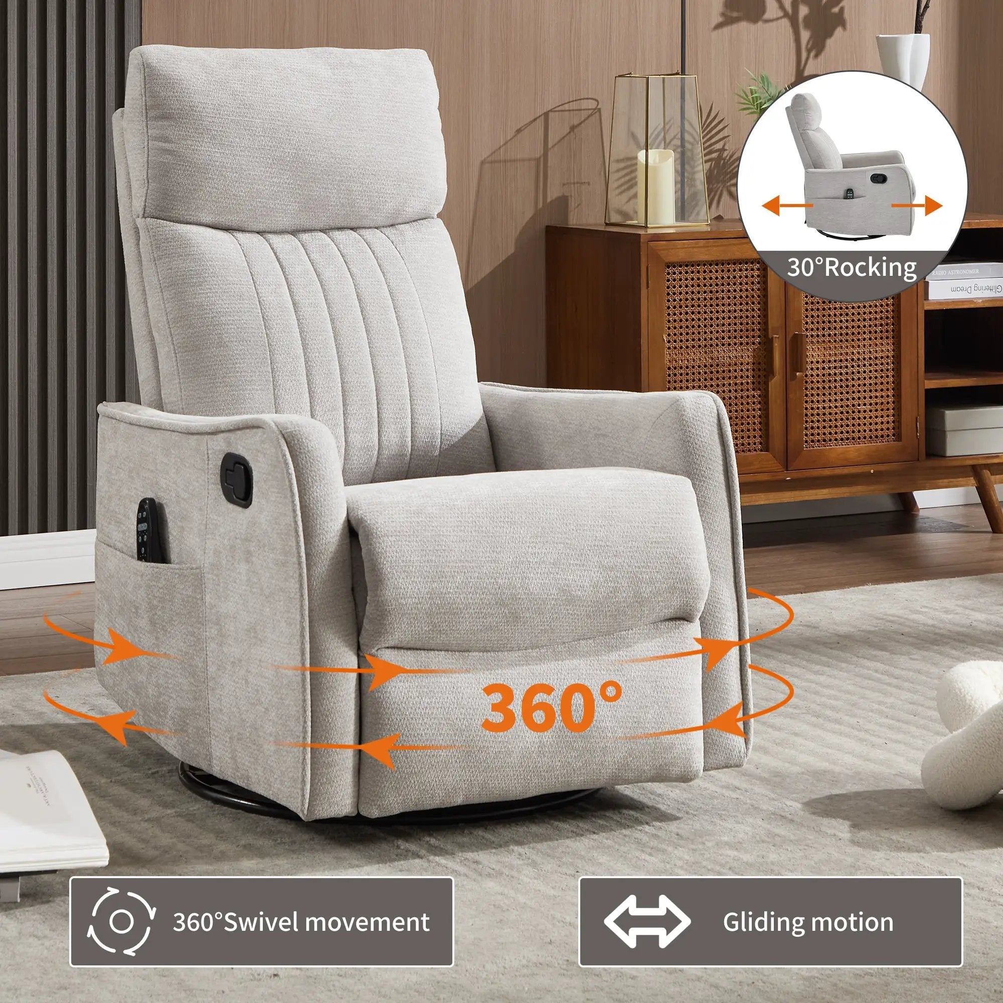 Comfortmax Swivel and Rocking Recliner by HouseOfZazla