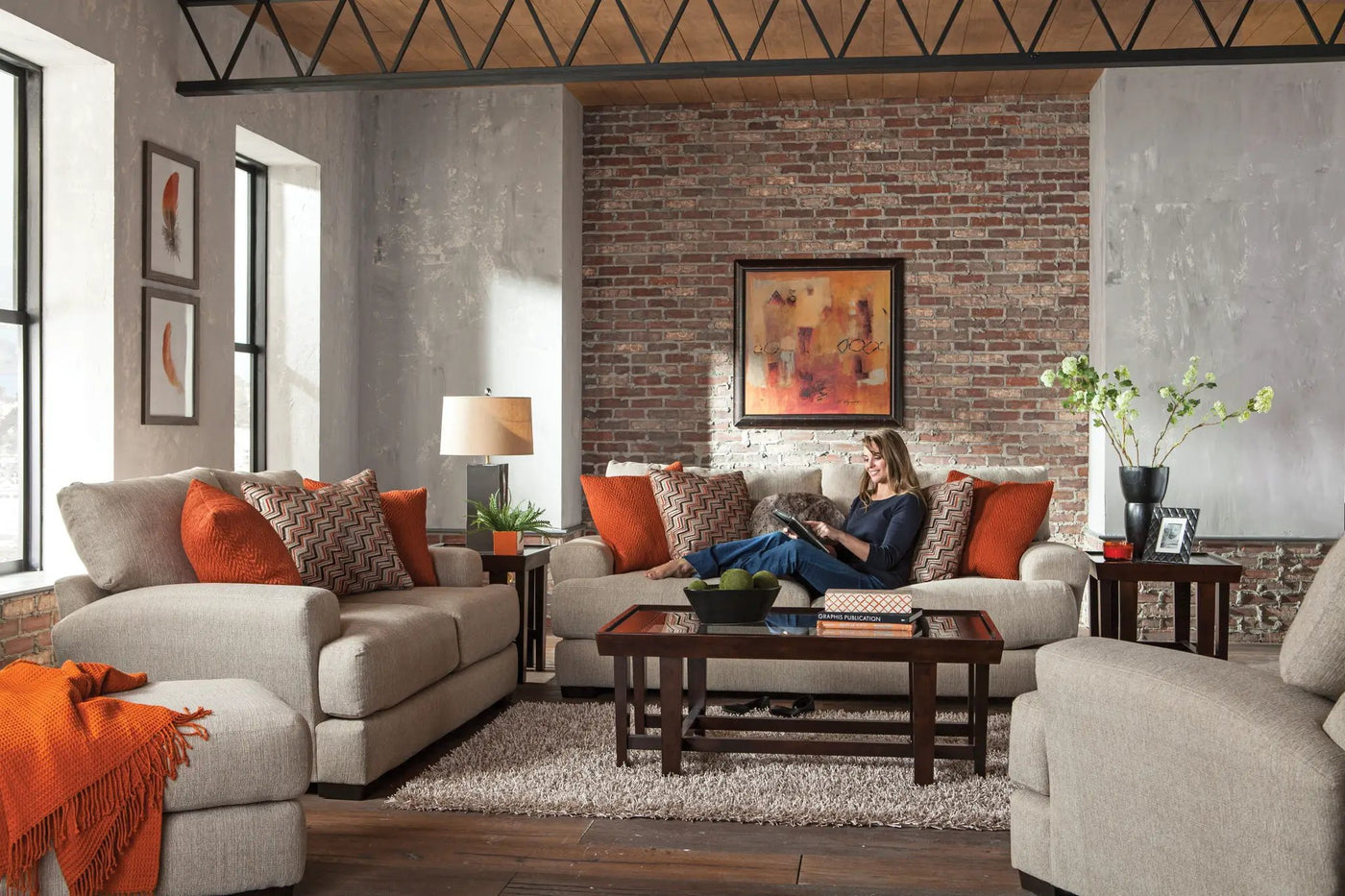 Ava Sectional - Loveseat With USB Port by Unique Piece Furniture