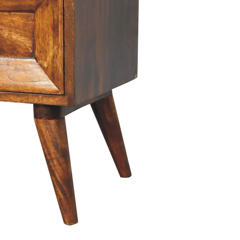 Solid Wood Quad Nightstand, 2-Drawers by HouseOfZazla