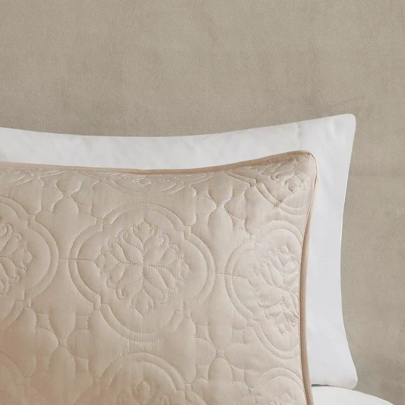3 Piece Reversible Bedspread Set Khaki King/Cal King by HouseOfZazla