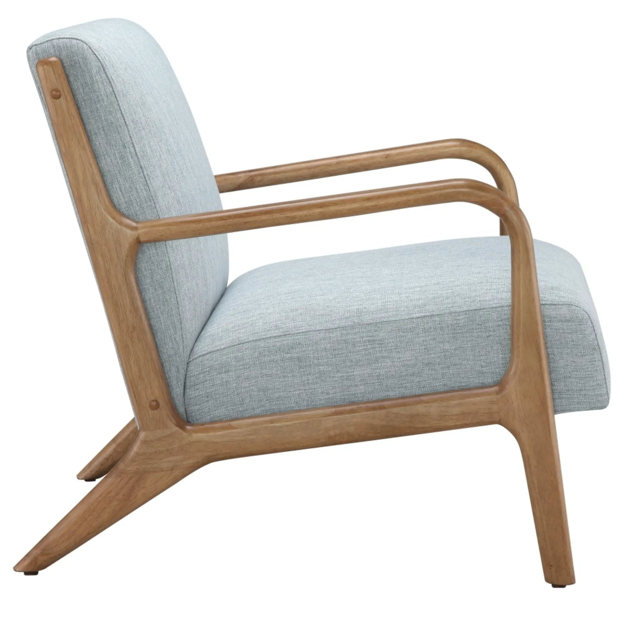 Mid-Century Style Lounge Chair With Upholstered Seat by Unique Piece Furniture