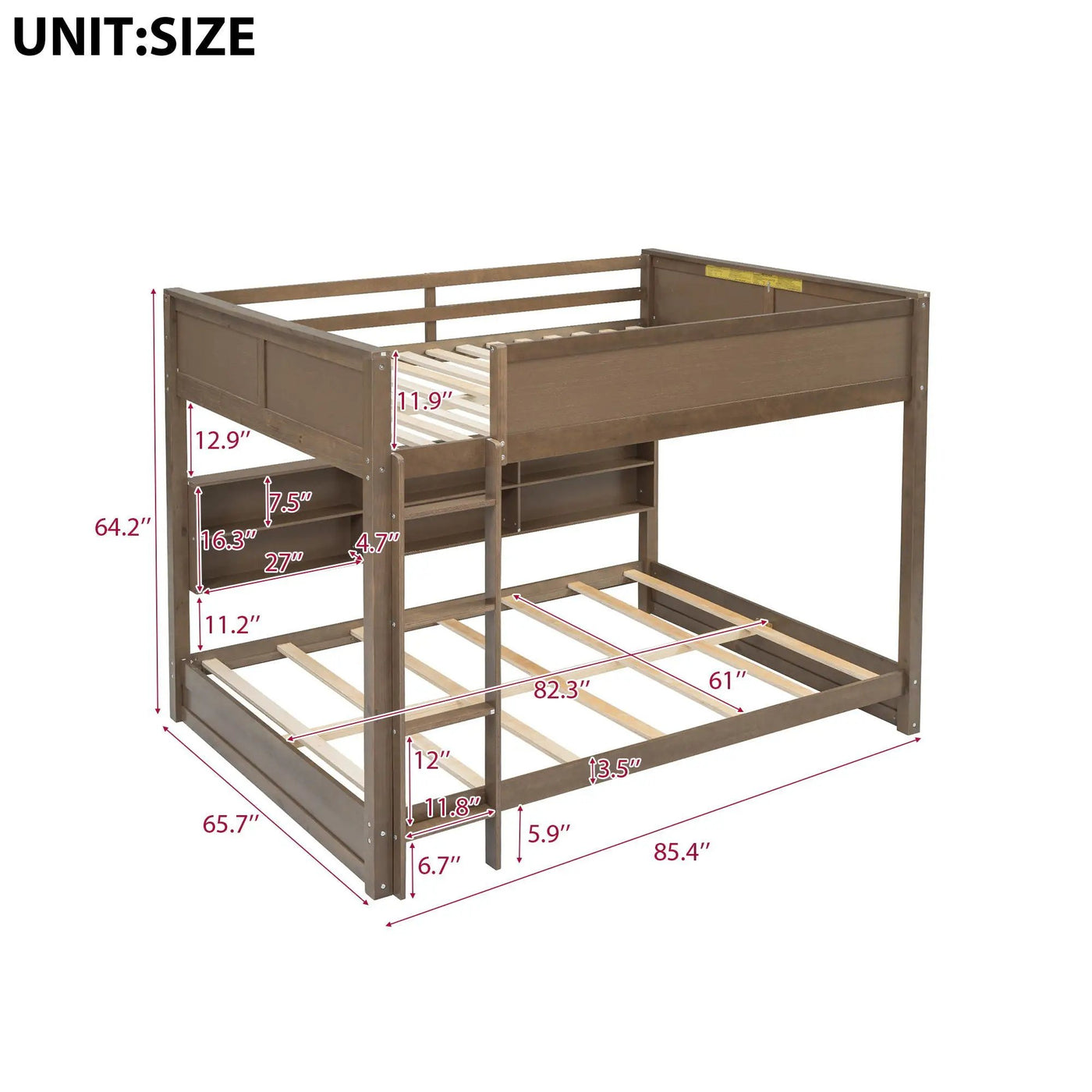 Bunk Bed With Storage Cabinets And USB Ports by HouseOfZazla