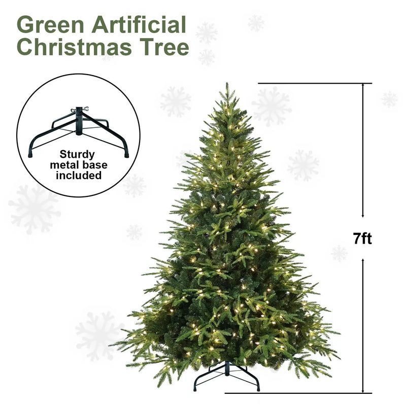 6.5ft Pre-Lit Artificial Christmas Tree with 450 Warm Lights by HouseOfZazla