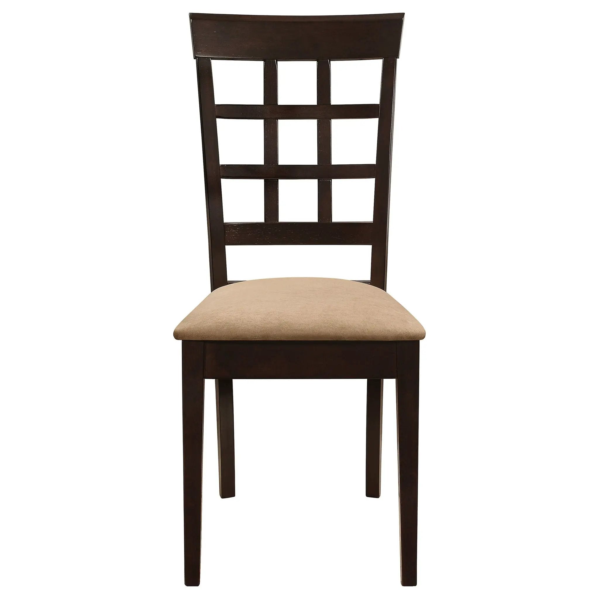 Gabriel Lattice Back Dining Side Chair Cappuccino (Set of 2) by Unique Piece Furniture
