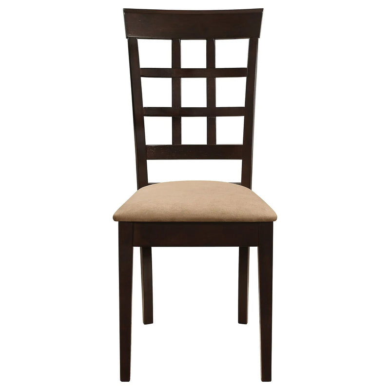 Gabriel Lattice Back Dining Side Chair Cappuccino (Set of 2) by Unique Piece Furniture