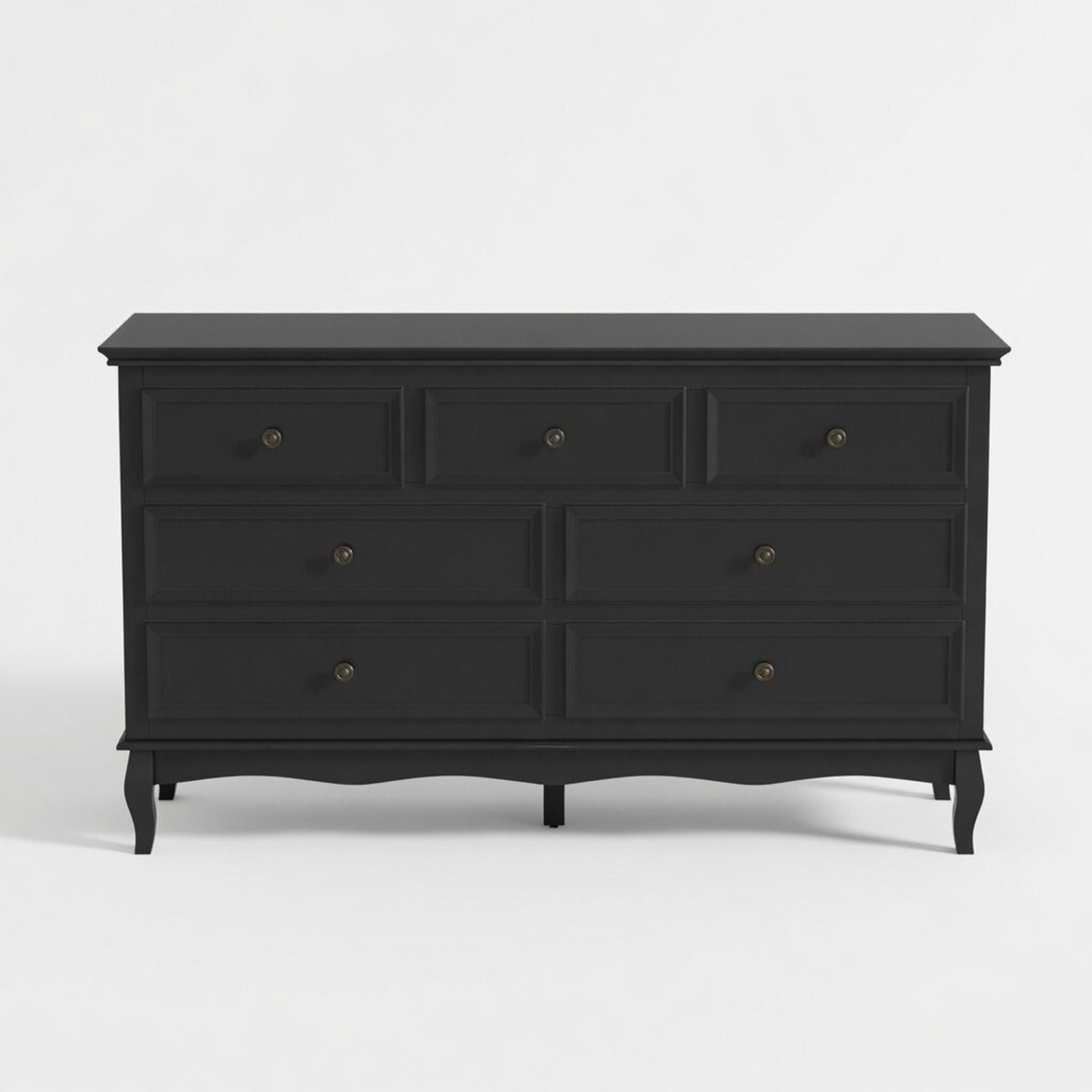 7 Drawer Dresser, Storage Chest - Black by HouseOfZazla